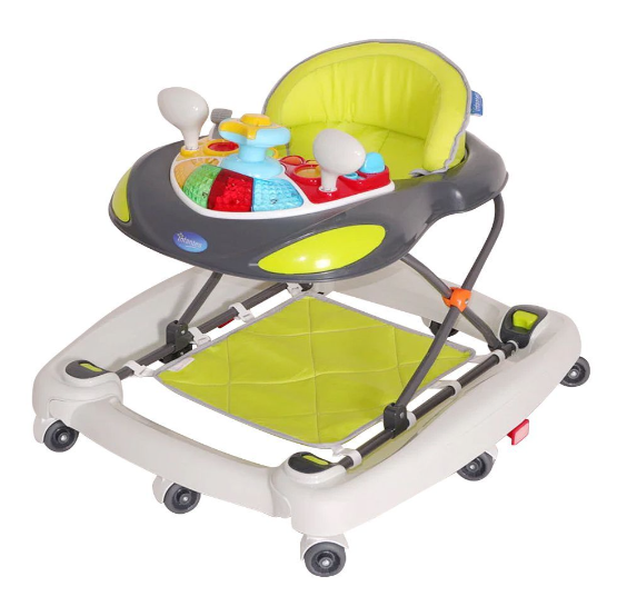 Infantes 8855 Baby Walker 2 in 1 Walk and Ride SUPER CAR GREEN