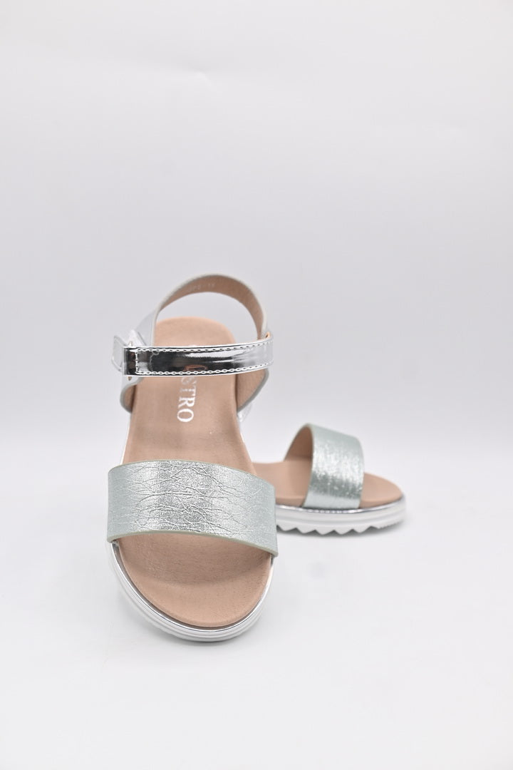 Girls Formal Sandal - 885-2S Silver